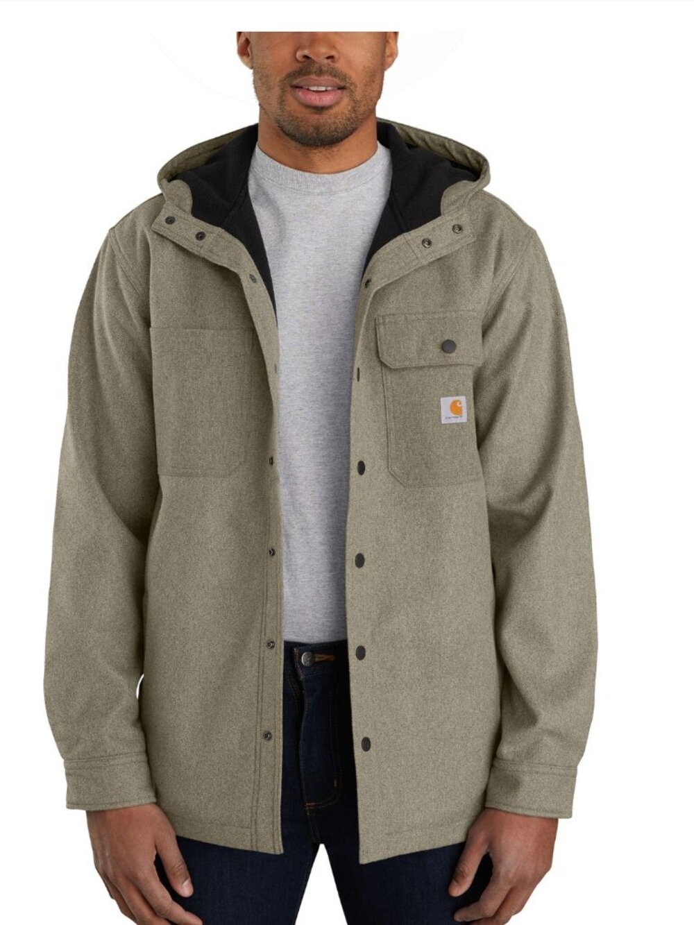 Rain Defender® Relaxed Fit Heavyweight Hooded Shirt Jacket